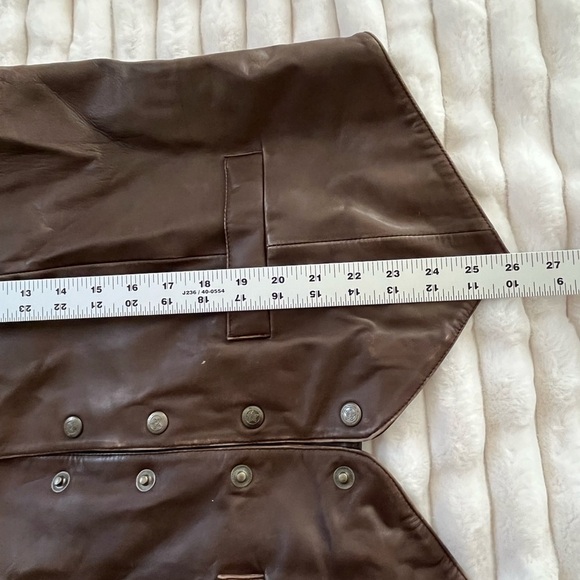 Saguaro by Roper Western Vest Men's Size L Leather Brown Snap Button Rodeo - Picture 16 of 16